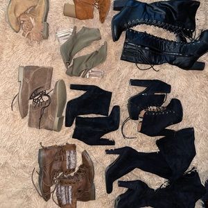 Lots of BOOTS & BOOTIES 11 PAIRS
